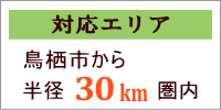 対応エリアは、鳥栖市から半径30km圏内です。