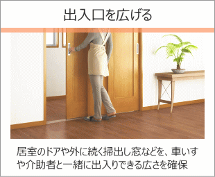 出入口を広げる